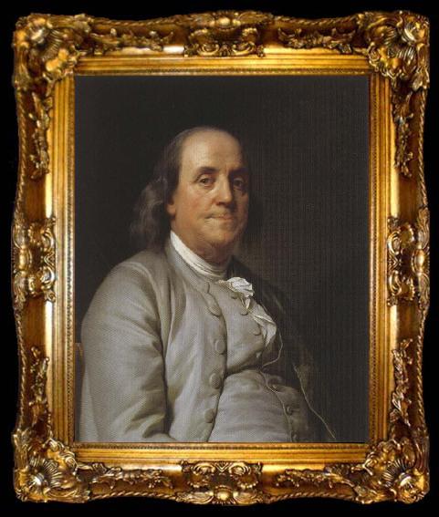 framed  Joseph-Siffred  Duplessis Portrait of Benjamin Frankli, ta009-2